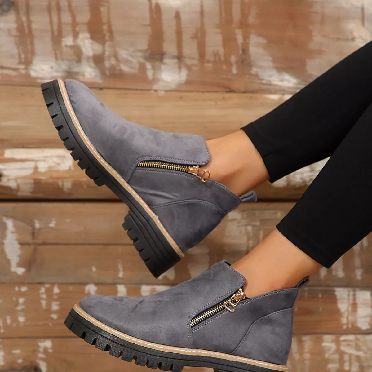 Side Zip Ankle Boots