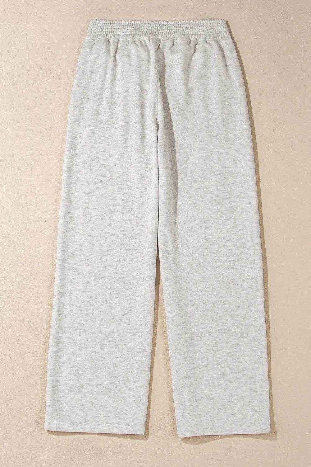 Elastic Waist Active Pants with Pockets for Women
