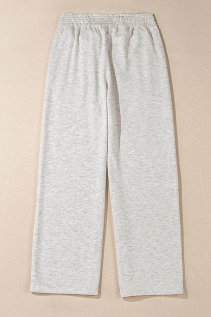 Elastic Waist Active Pants with Pockets for Women
