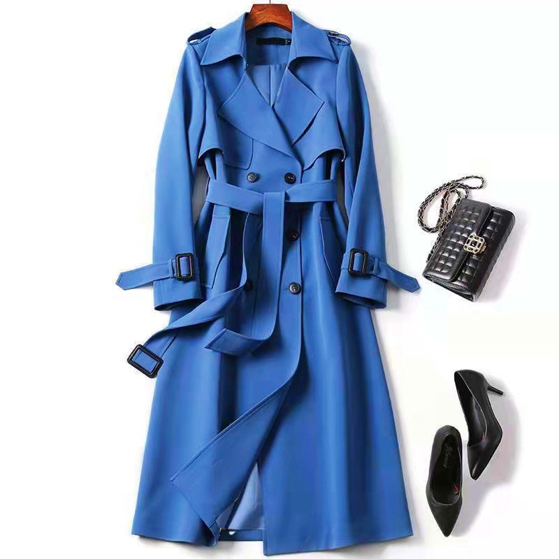 Double-breasted Mid-length Tie Trench Coat