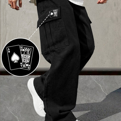 Mens Loose Fit Work Pants With A Drawstring