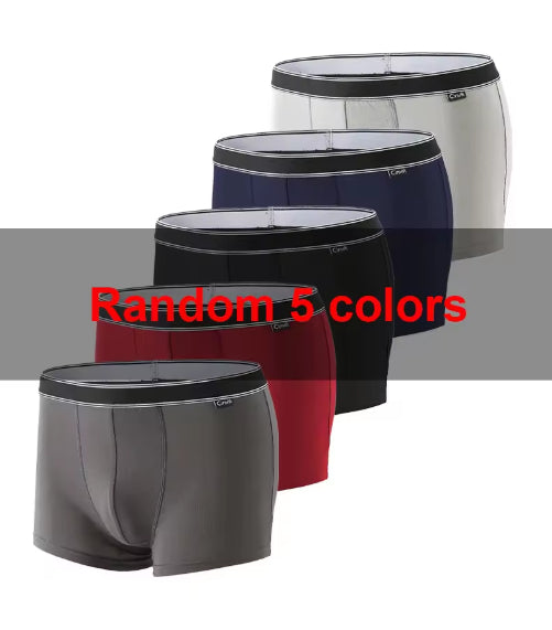 Cotton Mid-rise Boxer Briefs Breathable Men&