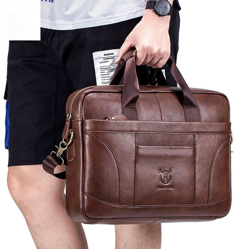 Full-grain Leather Large-capacity Men&