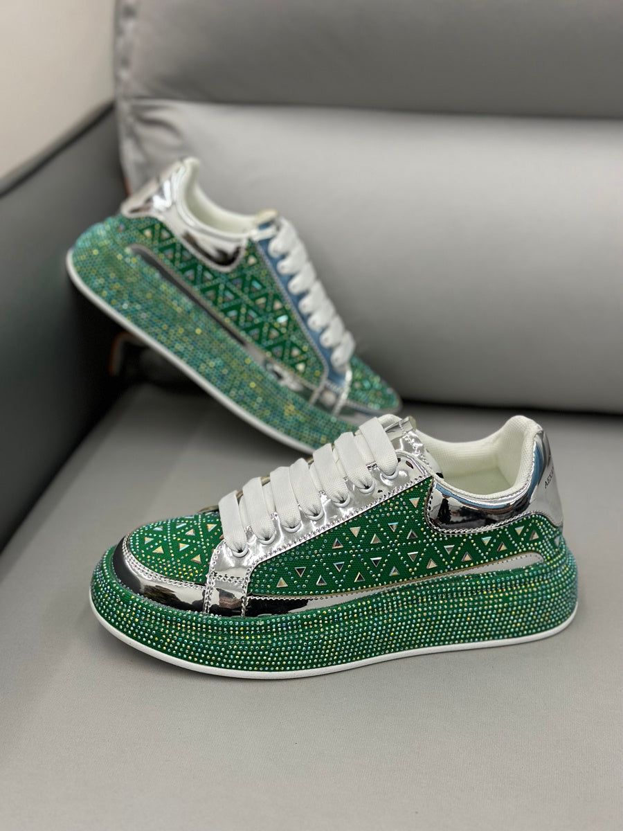 Low-top Rhinestone Platform Men&