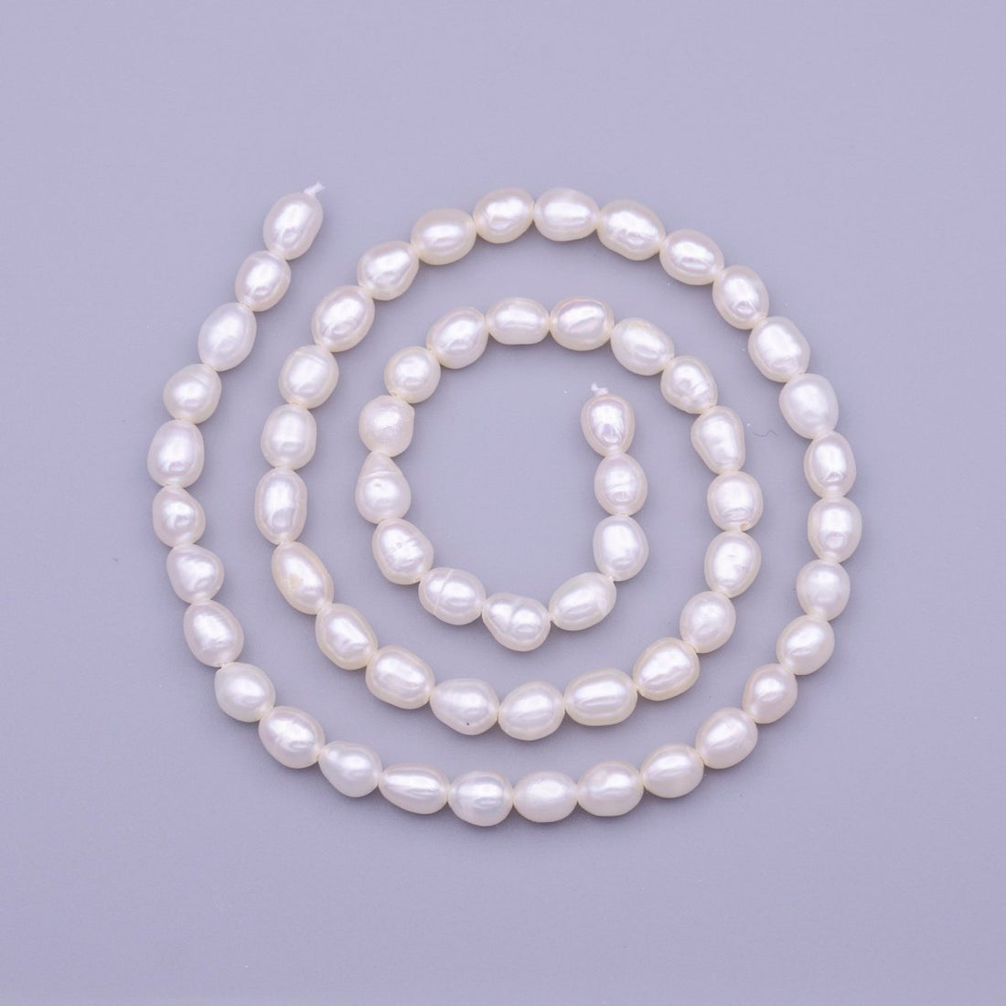 4mm - 5mm AAA Oval Natural Freshwater Pearl 61pcs Full Strand Beads | WA-1316 Clearance Pricing