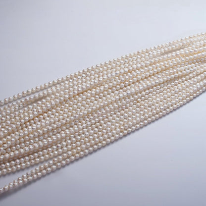 4mm AAA Round Freshwater Pearl 14-16 Inch Strand | WA-2503