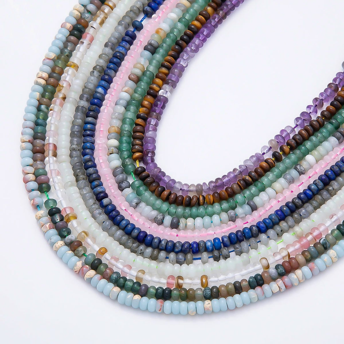 4mm Mini Rondelle Natural Gemstone Bead Strand Finding | WA-00043