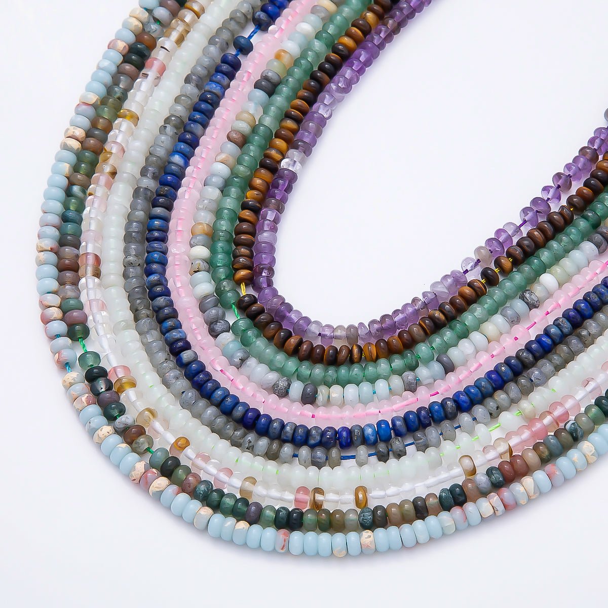 4mm Mini Rondelle Natural Gemstone Bead Strand Finding | WA-00043