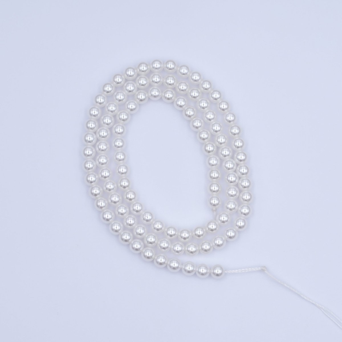 4mm Round White, Purple, Pink Shell Pearl Strand | WA-2987 ~ WA-3011