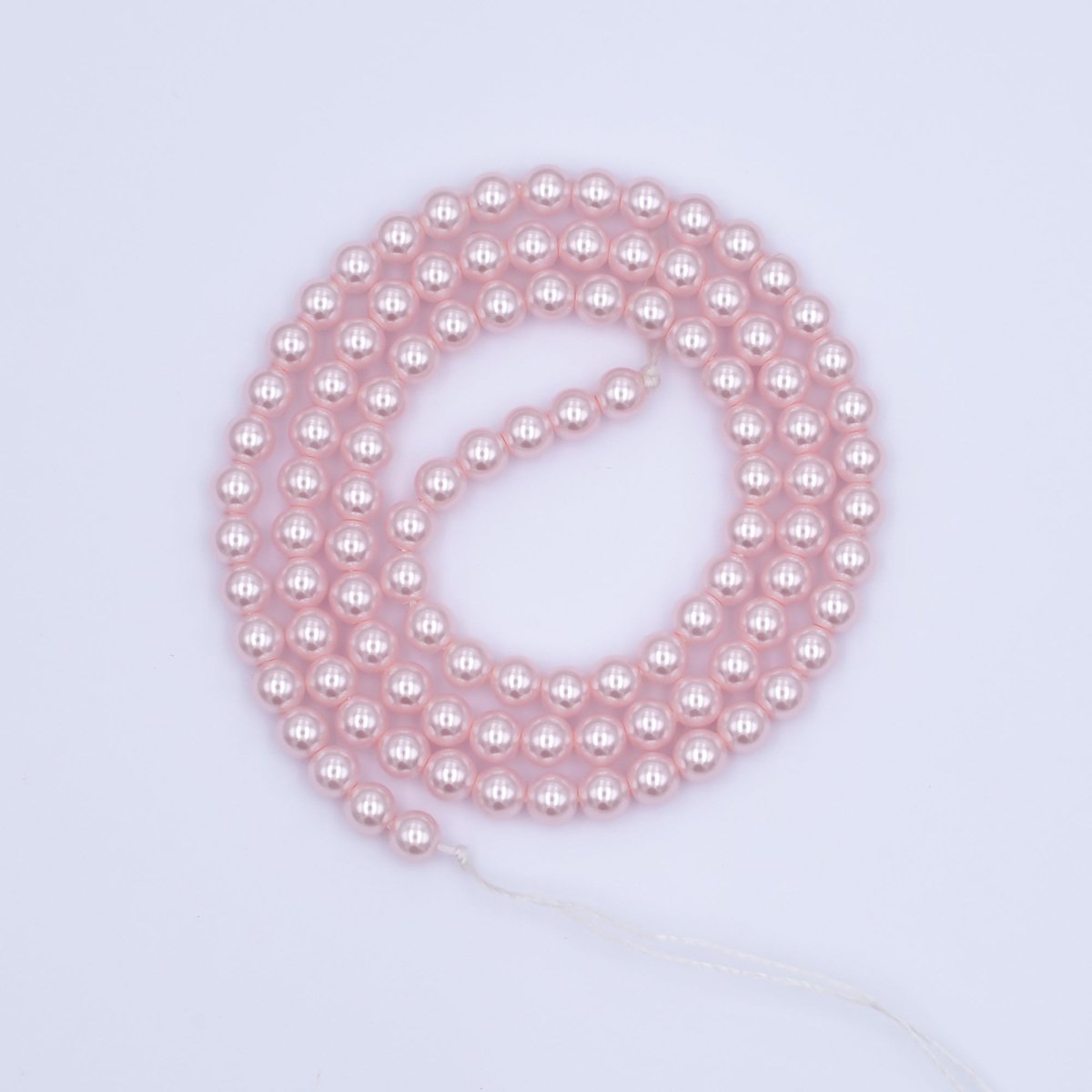 4mm Round White, Purple, Pink Shell Pearl Strand | WA-2987 ~ WA-3011