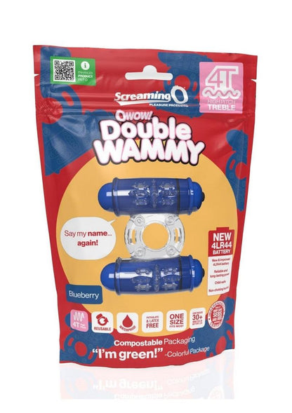 4T Double Wammy Silicone Dual Vibrating Couples Cock Ring