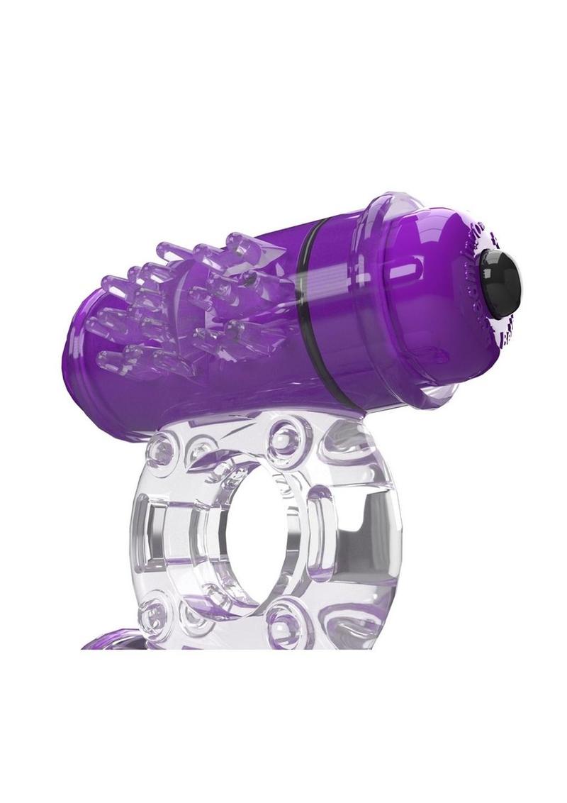 4T Double Wammy Silicone Dual Vibrating Couples Cock Ring