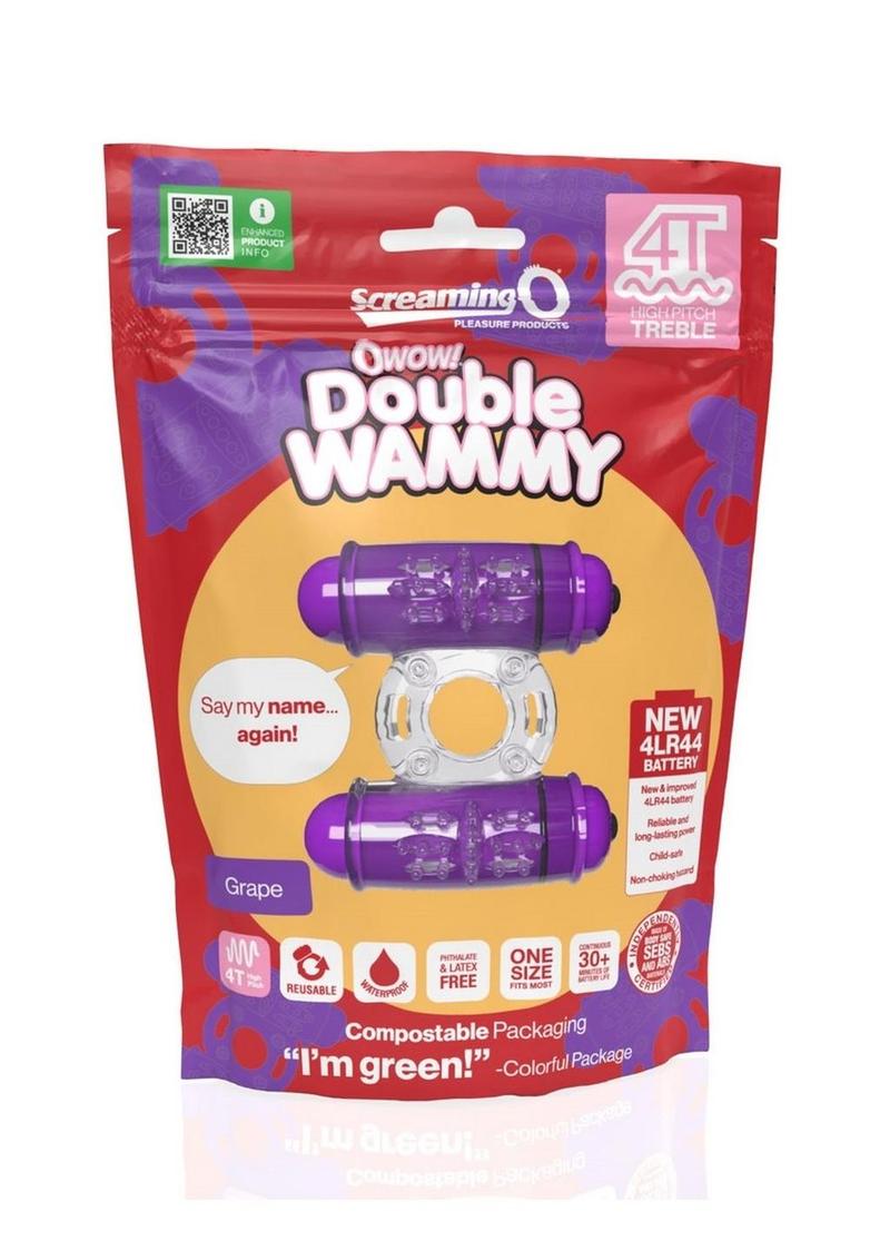 4T Double Wammy Silicone Dual Vibrating Couples Cock Ring