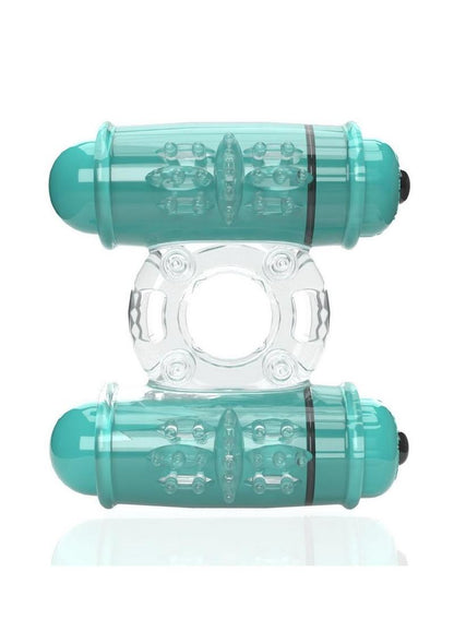 4T Double Wammy Silicone Dual Vibrating Couples Cock Ring