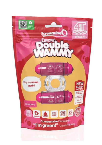 4T Double Wammy Silicone Dual Vibrating Couples Cock Ring