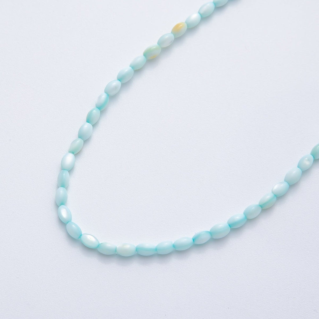 4mm x 3mm Blue, Purple Shell Pearl Oval Gemstone Strand | WA-03495 WA-03496