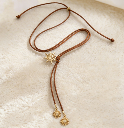 Minimalist Star &amp; Sun Tassel Necklace