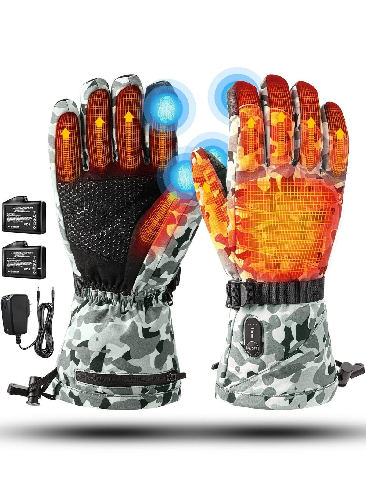 Outdoor Skiing Cycling Thickened Heating Gloves