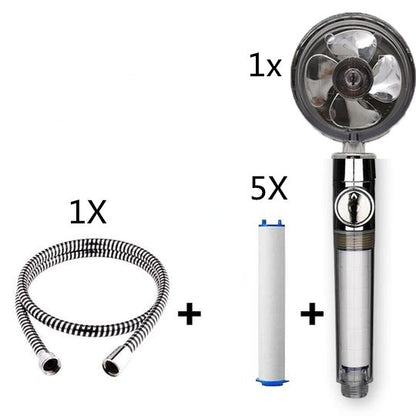Turbo Propeller Shower Head Handheld High Pressure