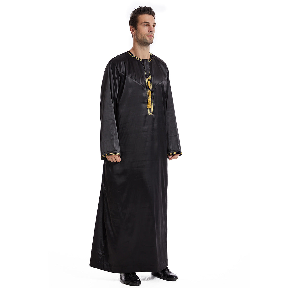 Ethnic Stitching Contrast Color Men&