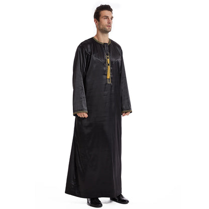 Ethnic Stitching Contrast Color Men&