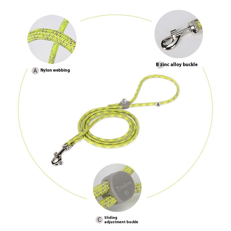 Colorful Color Sliding Adjustable Pet Leash