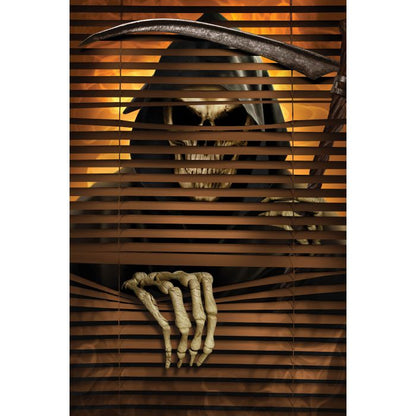 36" Window Cover Creeper Grim Reaper Decoration Halloween Prop