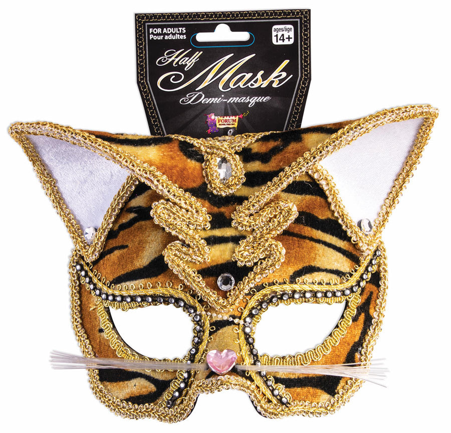 Tiger Deluxe Cat Masquerade Venetian Mask