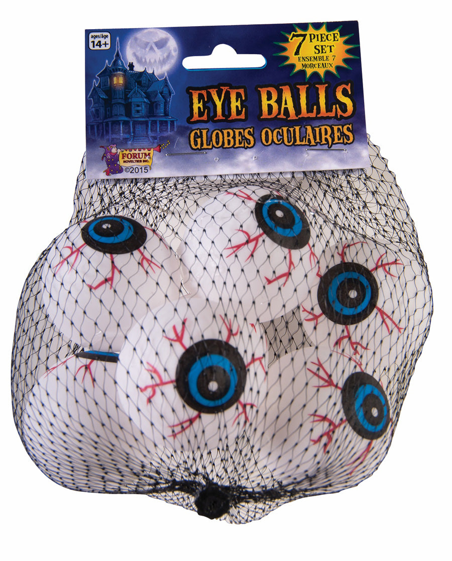 Bag Of Eyeballs Halloween Prop 7 Pieces