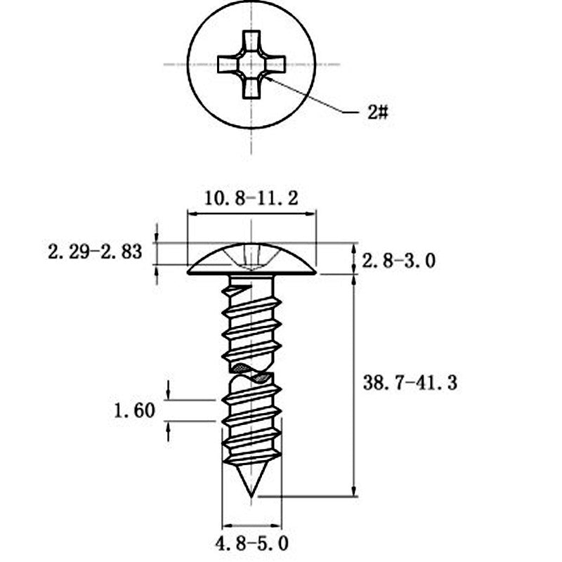 Stainless Steel Cross Big Head Self-tapping Screw Mushroom-shaped Haircut Round Head