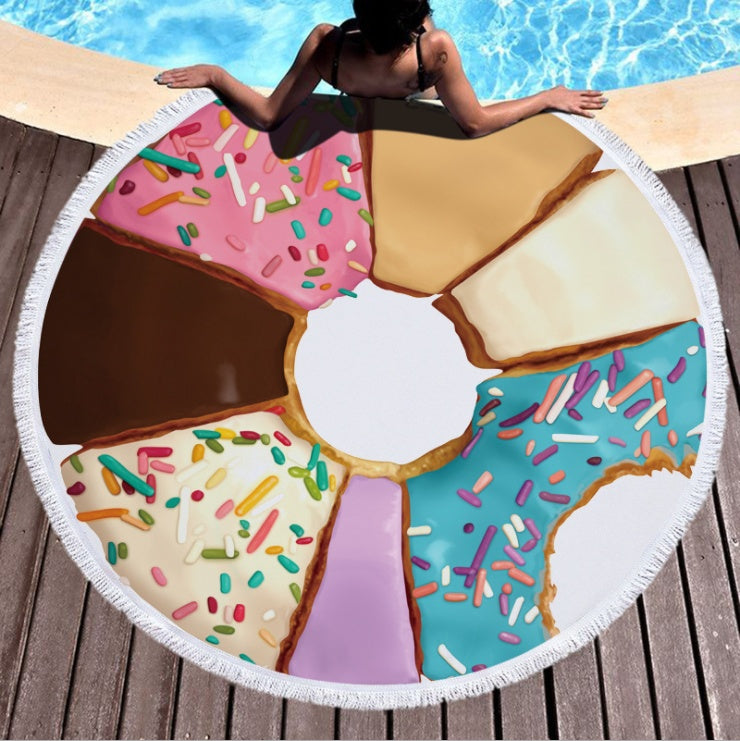 Fruit round beach mat