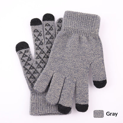 Knitted Winter Warm Touchscreen Gloves Made Of Wool