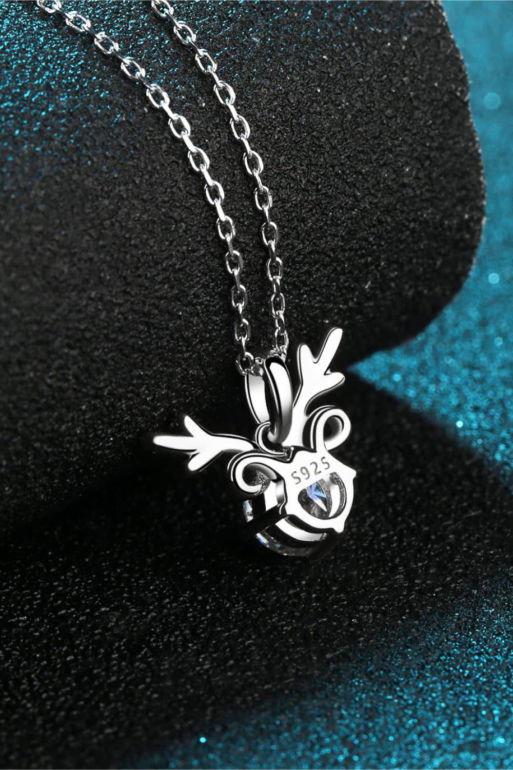 1 Carat Moissanite 925 Sterling Silver Necklace for Women