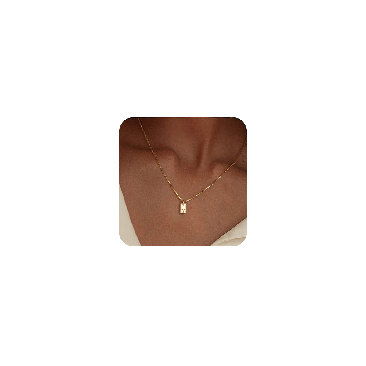 14K Gold Plated Initial Letter Necklace - Personalized Dainty Name Pendant