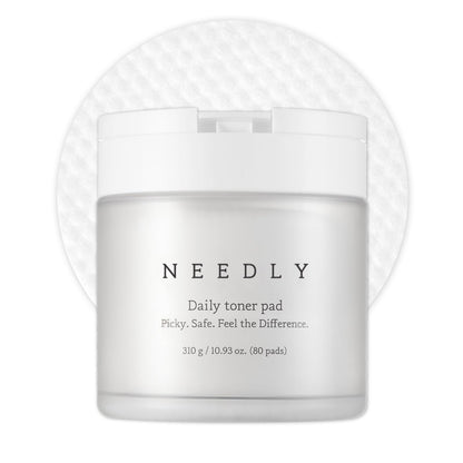 Needly Daily Toner Pad I Exfoliating Pads for Face with BHA &amp; PHA(80 Pads), Deep Hydration, Pore Minimizer for Face, Centella, Tea Tree, High Volume Essence, Extra Large Cotton Pad, Korean Skin Care