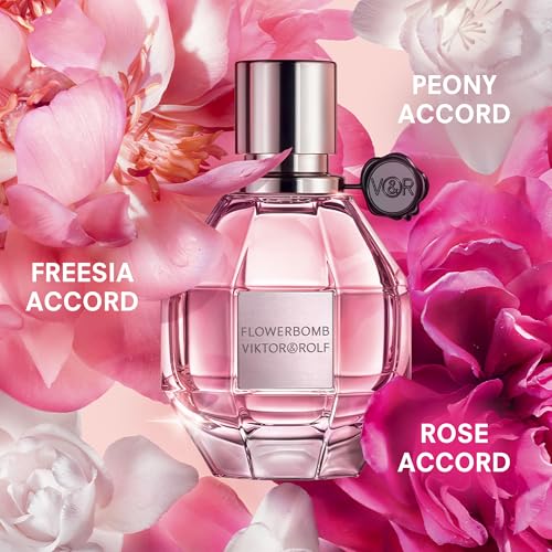 Viktor&amp;Rolf Flowerbomb Eau de Parfum - Warm Floral Perfume for Women 1.7 oz