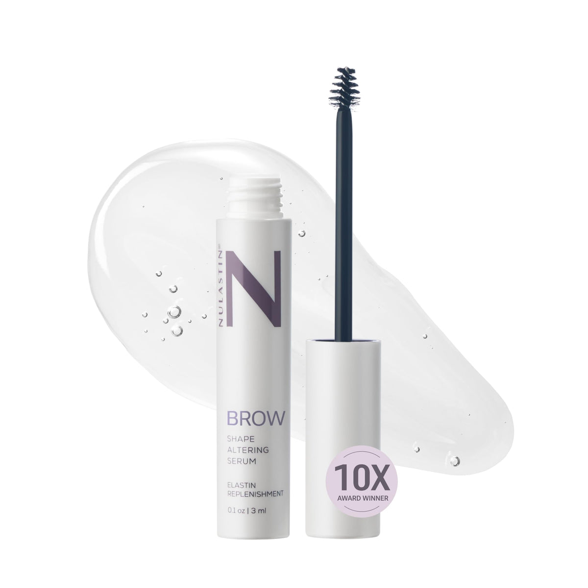 NULASTIN Shape Altering Eyebrow Serum - Brow Serum to Shape &amp; Define - Improves the Appearance of Sparse Eyebrows for a Fuller Look - Enriched with Hair-Strengthening Ingredients (0.1 Fl Oz)