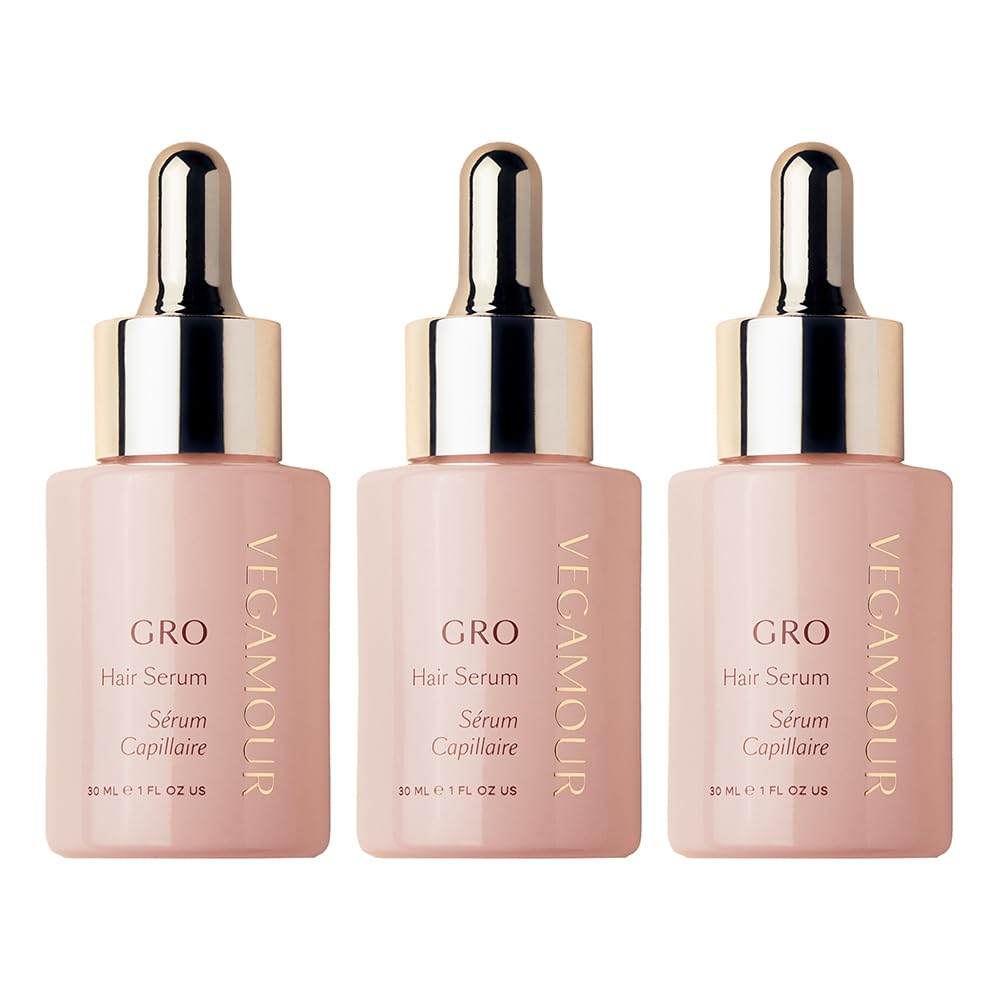 VEGAMOUR GRO Hair Serum for Hair Thinning &amp; Shedding, Thicker Fuller Looking Hair In As Soon As 90 Days, Non Oily, Bergamot Scent, Vegan &amp; Cruelty Free