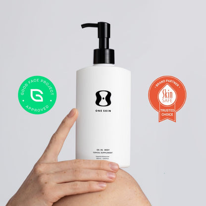 OneSkin BODY OS-01 Peptide Topical Supplement &amp; Skin Longevity Age Reversal Moisturizer | Safe for Sensitive Skin, Fragrance-Free, 250 mL / 8.45 oz