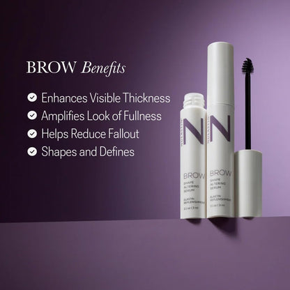 NULASTIN Shape Altering Eyebrow Serum - Brow Serum to Shape &amp; Define - Improves the Appearance of Sparse Eyebrows for a Fuller Look - Enriched with Hair-Strengthening Ingredients (0.1 Fl Oz)
