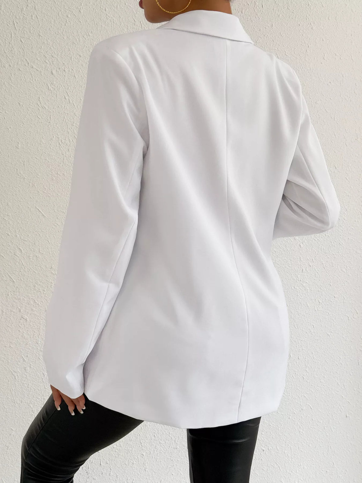 Lapel Collar Long Sleeve Blazer