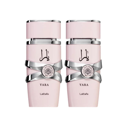 Lattafa Yara for Women Eau de Parfum Spray, 3.4 Ounce (Pack of 2)