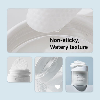 Needly Daily Toner Pad I Exfoliating Pads for Face with BHA &amp; PHA(80 Pads), Deep Hydration, Pore Minimizer for Face, Centella, Tea Tree, High Volume Essence, Extra Large Cotton Pad, Korean Skin Care