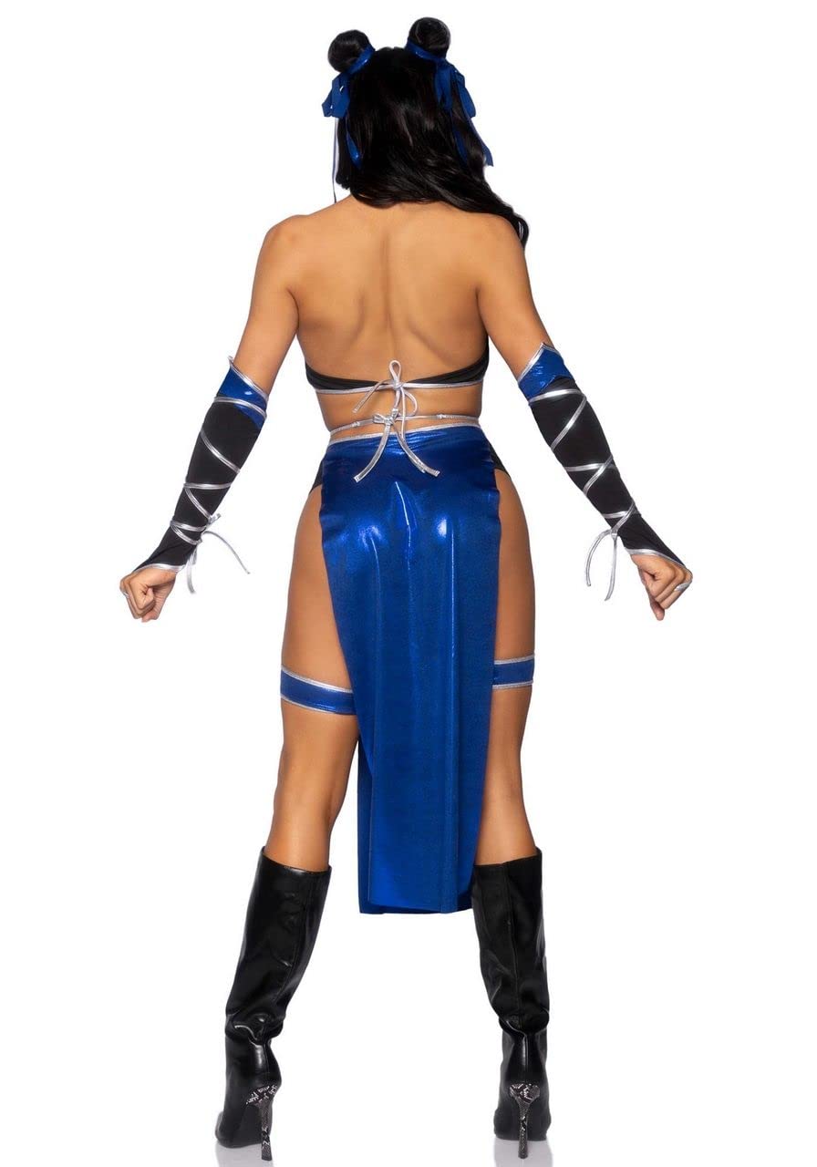 Combat Ninja Costume for Women - 5 Piece Warrior Halloween Outfit