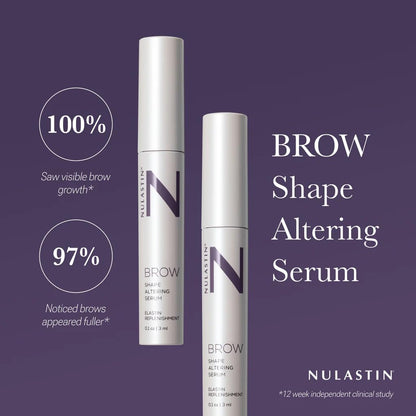 NULASTIN Shape Altering Eyebrow Serum - Brow Serum to Shape &amp; Define - Improves the Appearance of Sparse Eyebrows for a Fuller Look - Enriched with Hair-Strengthening Ingredients (0.1 Fl Oz)