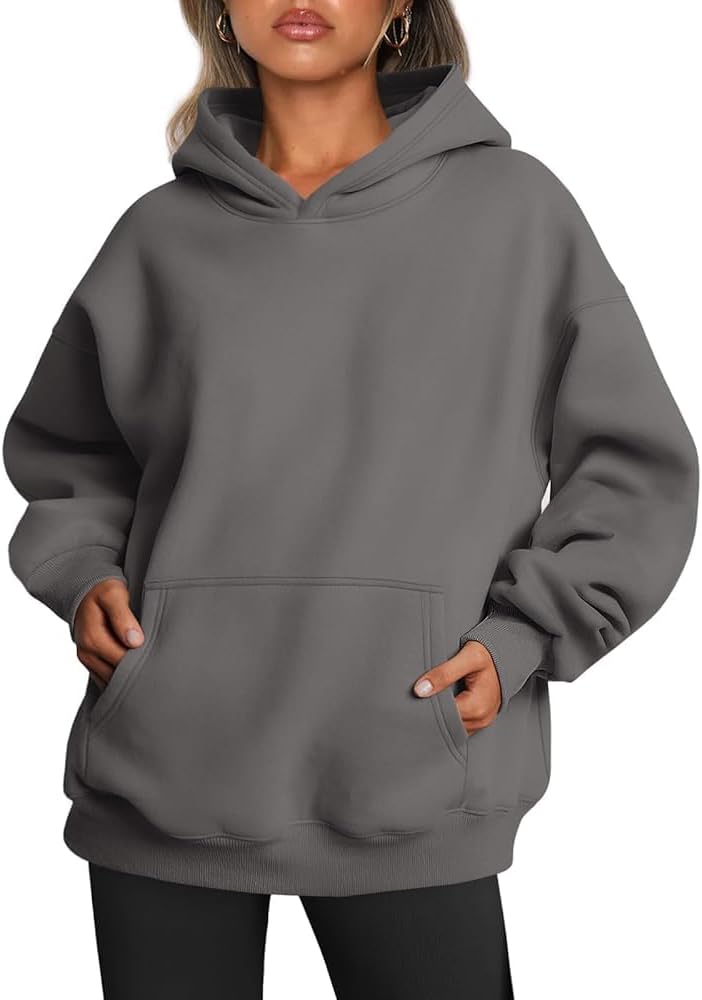 Oversized Fleece Hoodie - Thick Pullover Sweatshirt for Fall &amp; Winter