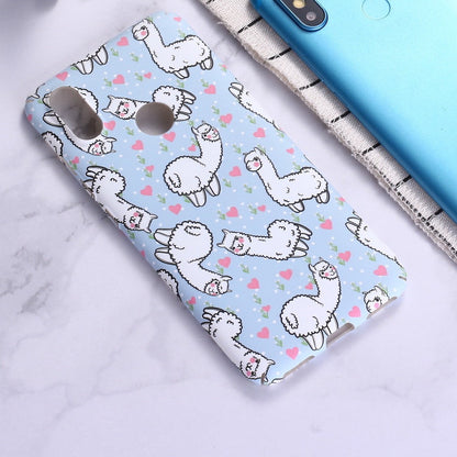 Cute Alpaca Water Sticker Frosted Phone Case