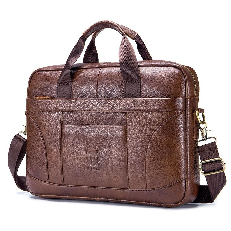 Full-grain Leather Large-capacity Men&