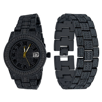 OYSTER CRYSTAL STONES WATCH SET | 530753