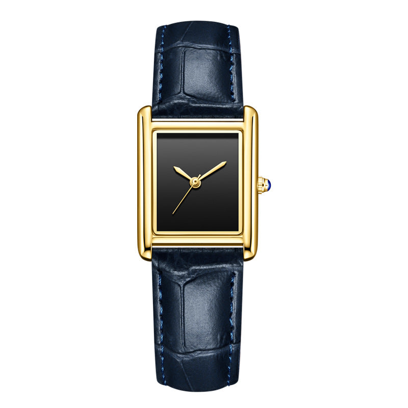 Couple Leather Watch Strap Simple Square Student&